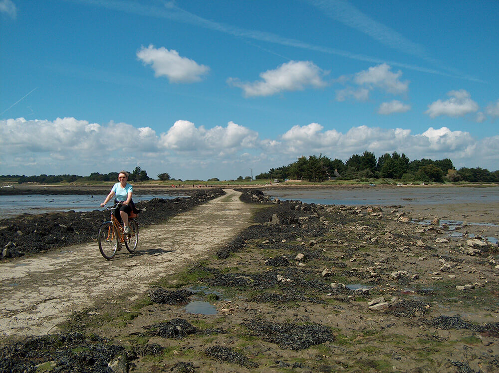 Passage vers l'île à marée basse